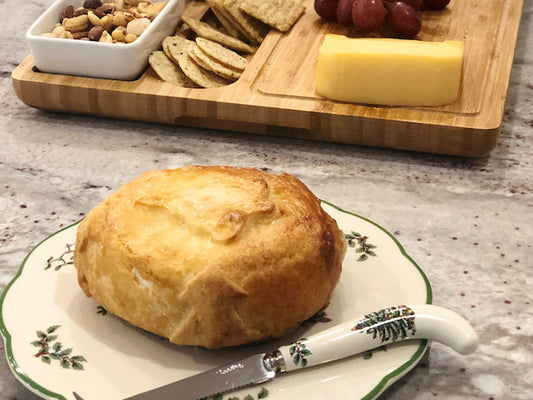 Baked Cranberry, Pecans & Brown Sugar Brie in Puff Pastry