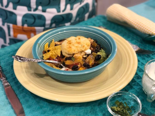 Tex Mex Skillet Chicken with Biscuits